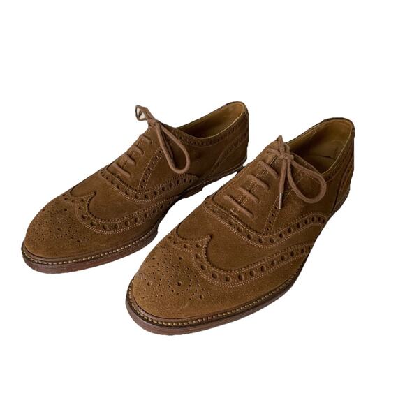 Crockett & Jones Tan Brogue Oxford Wingtip Rochester Shoes Sz UK 8.5 / US 9.5 - Picture 1 of 16